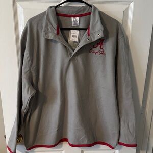 Pro Edge Gray and Crimson Alabama Crimson Tide Pullover Fleece